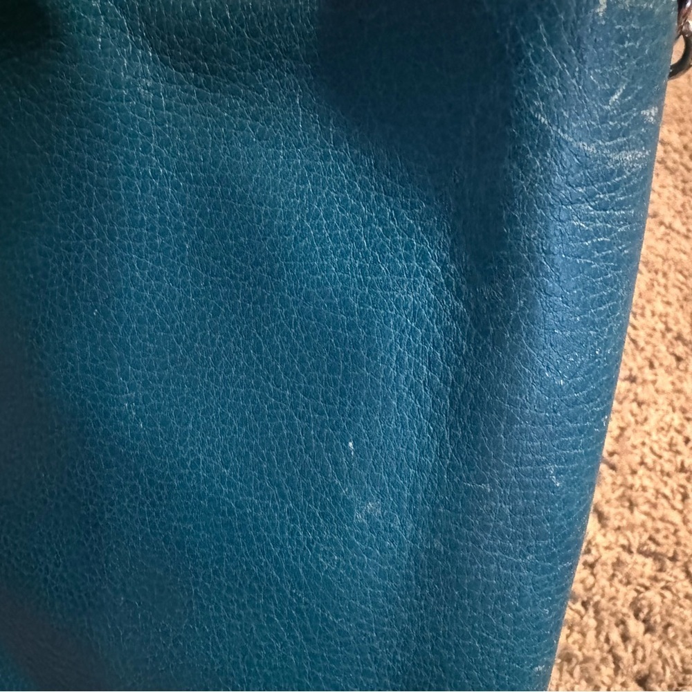 Coach Madison Teal Leather Crossbody or Shoulder Bag with Chain Strap | GUC - Picture 7 of 15